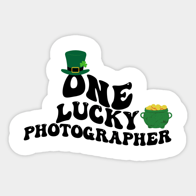 One Lucky Photographer , St Patrick's Day Sticker by Justin green